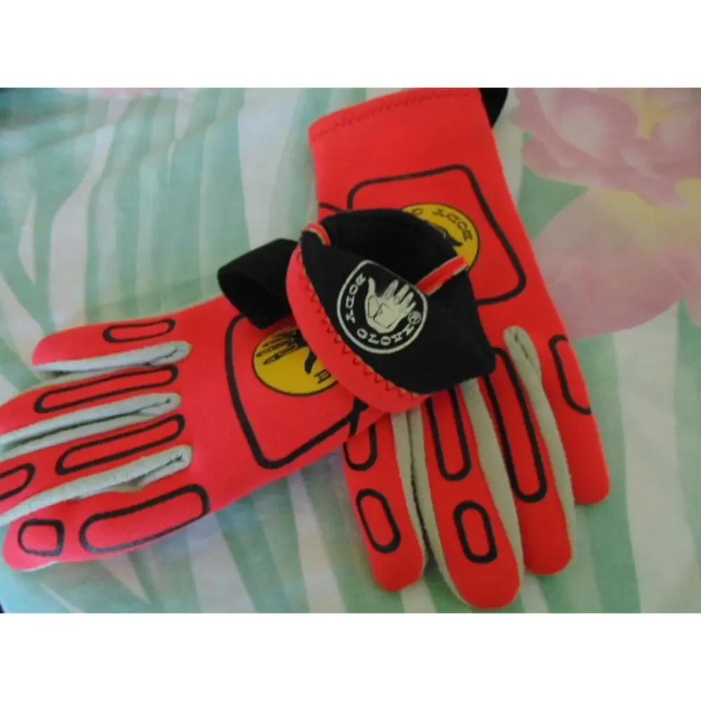 Vtg 80s Neon Orange Body Glove Sports Cycling Gloves Womens XS Deadstock New